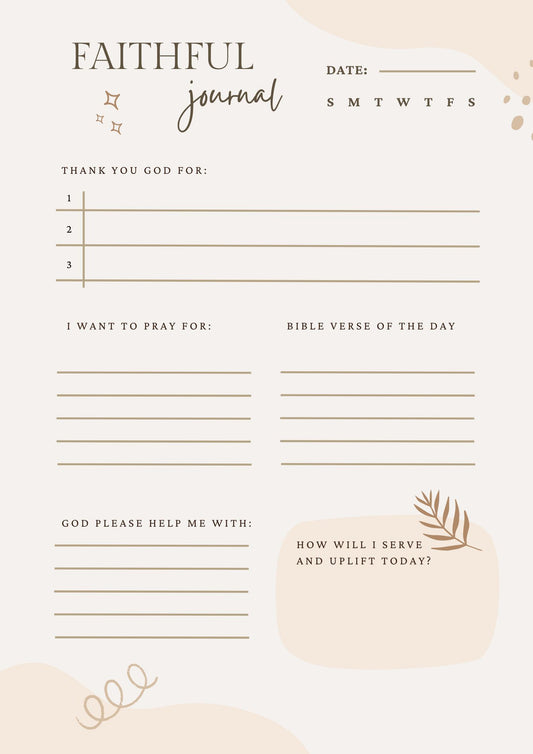 Faithful Journal Printable Page (FREE)
