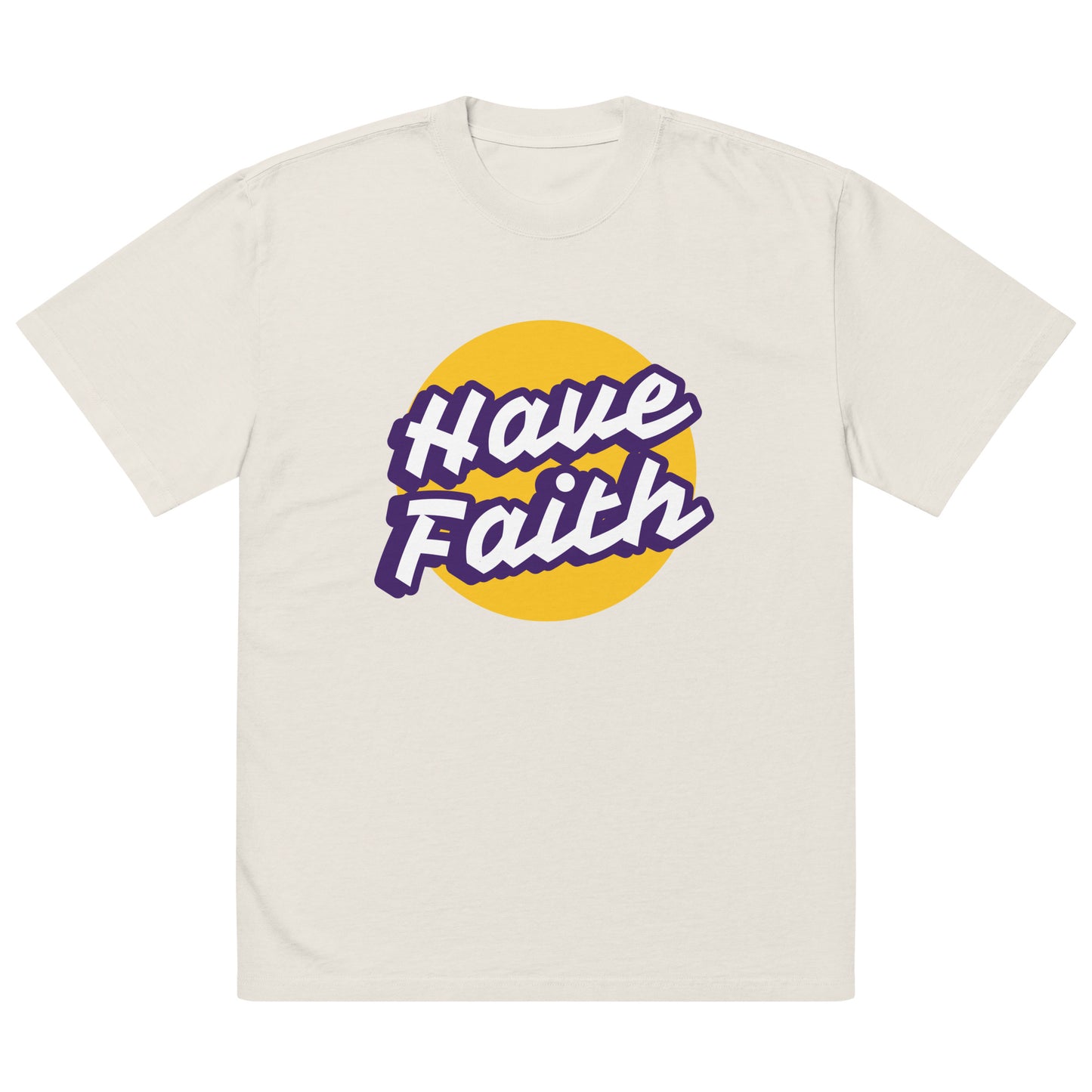 Have Faith Oversized Faded T-shirt