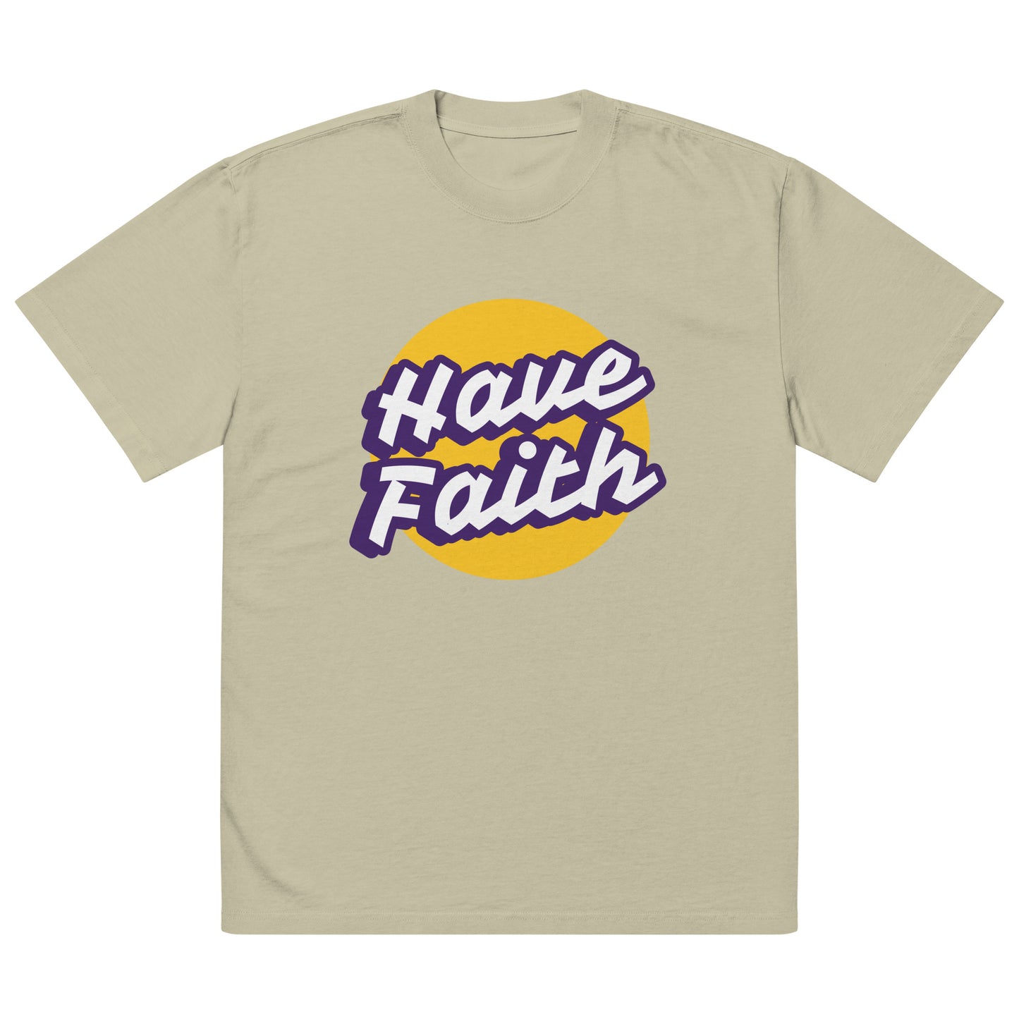 Have Faith Oversized Faded T-shirt