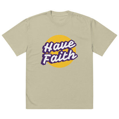 Have Faith Oversized Faded T-shirt